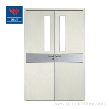 Puertas de acero de puerta de salida de acero vidriado con clasificación de incendio